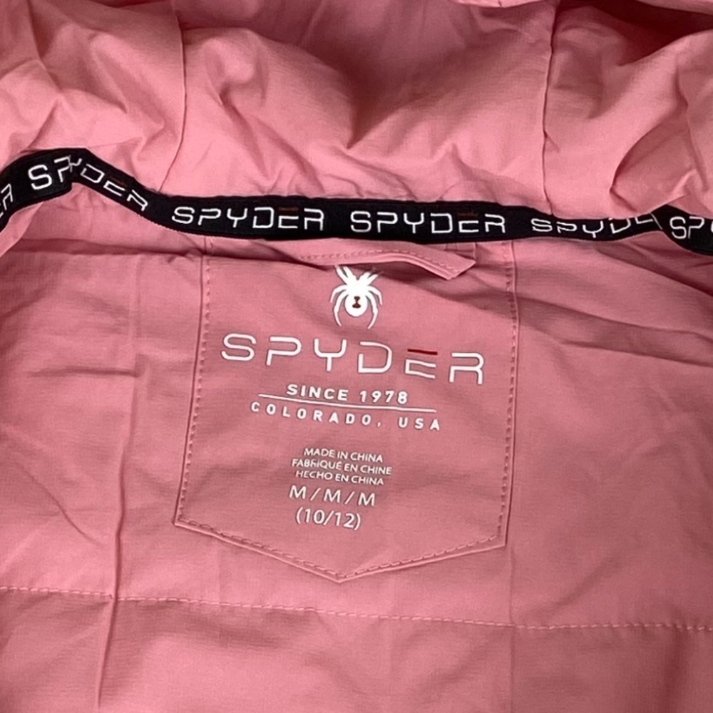 Spyder Hooded Insulated Performance Jacket Pink Youth Medium 10/12 NWT